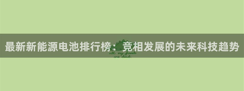 华视娱乐 摩根 王琛：最新新能源电池排行
